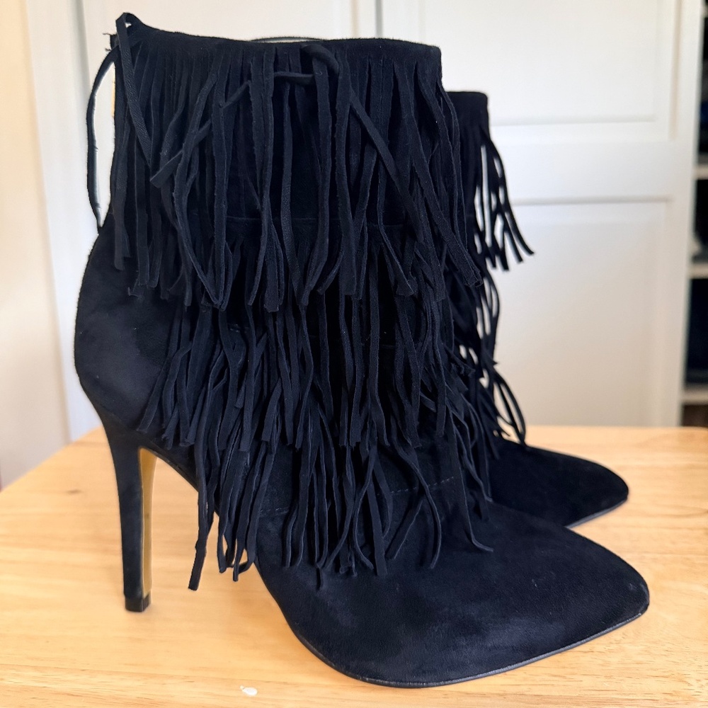 Kristin Cavallari for Chinese Laundry Black Suede Booties